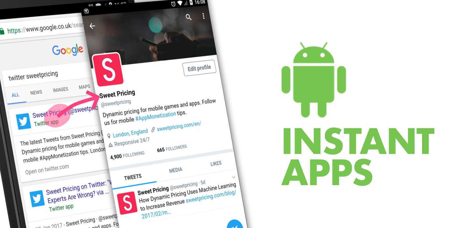 Android Instant Apps gives access to mobile apps without installation.